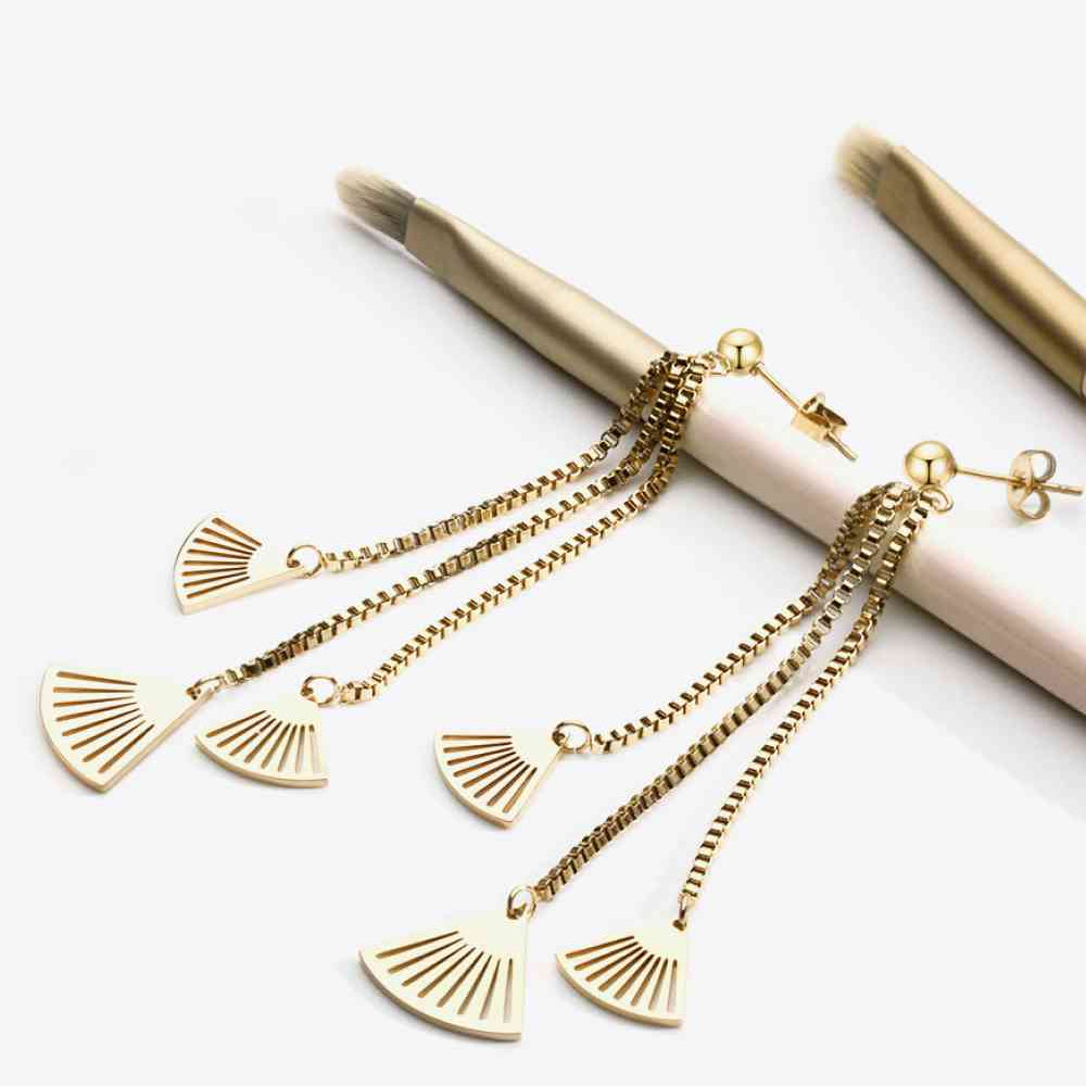 18K Gold Plated Stainless Steel Fringe Earrings