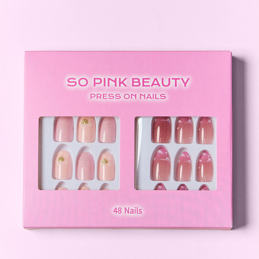SO PINK BEAUTY Press On Nails 2 Packs - Stormyjay