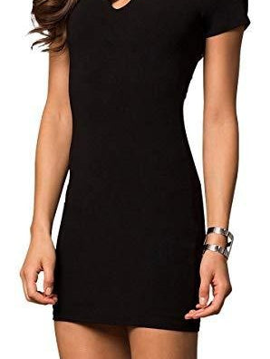 CAGE FRONT SHORT SLEEVE PARTY DRESS WITH CHOKER - Stormyjay