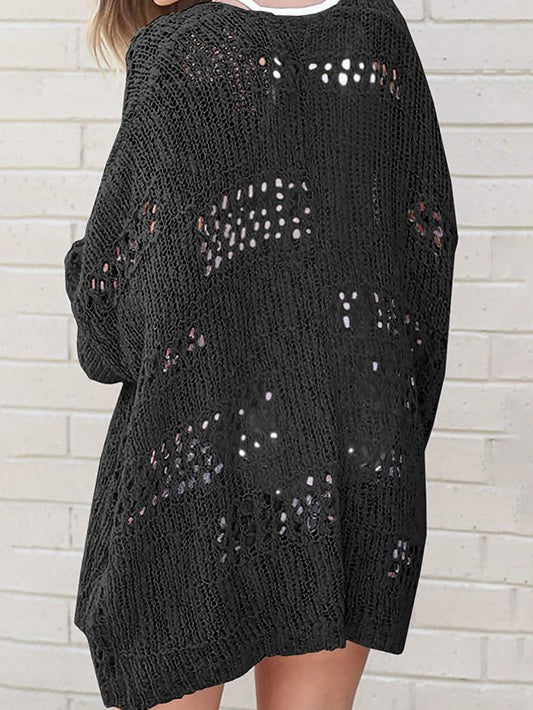 Crochet Dolman Knit Sleeve Cardigan - Stormyjay