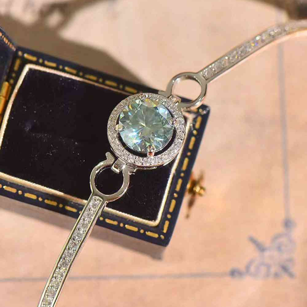 2 Carat Moissanite Platinum-Plated Bracelet
