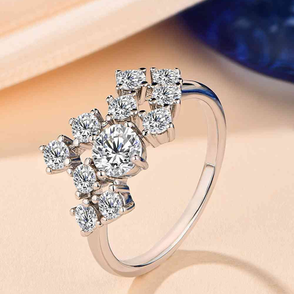 1.2 Carat Moissanite 925 Sterling Silver Ring - Stormyjay