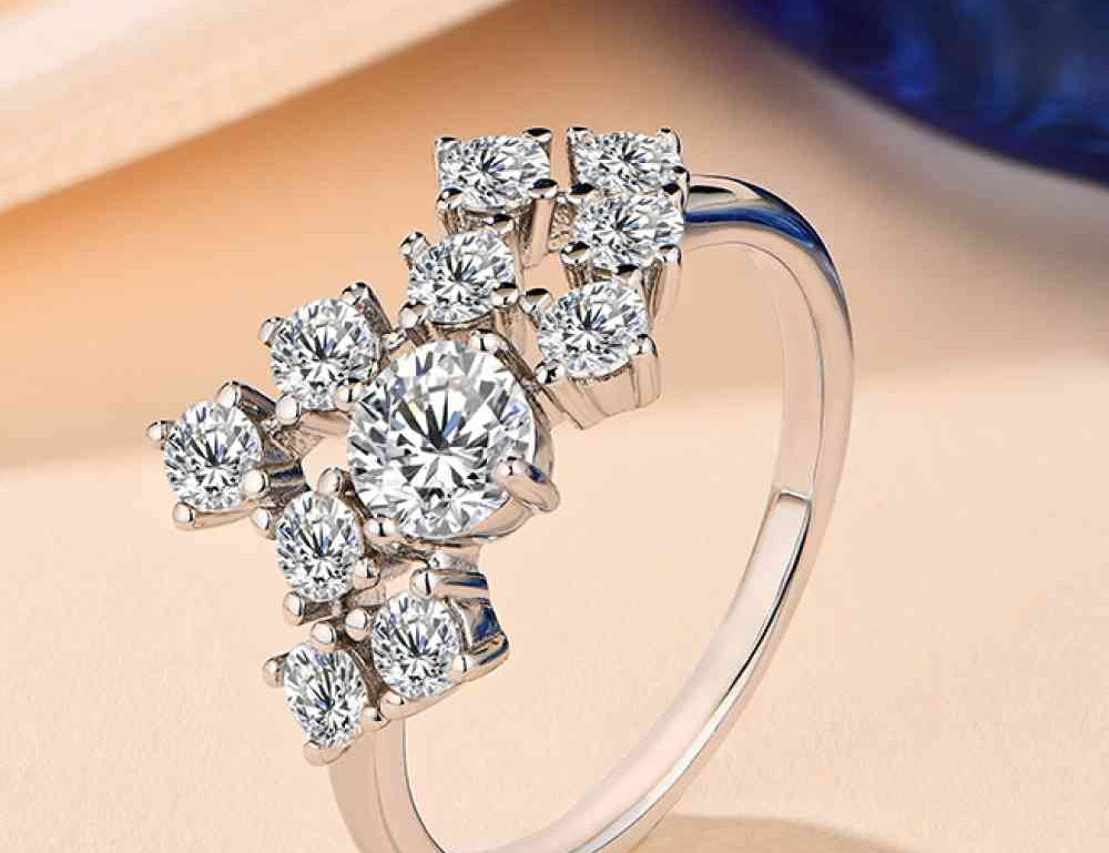 1.2 Carat Moissanite 925 Sterling Silver Ring - Stormyjay