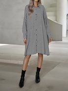 Women's Oversized Striped Shirt Dress Long Sleeve
 HTHZPD4KC2 - Stormyjay