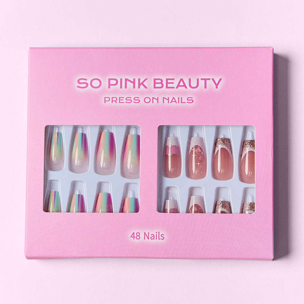 SO PINK BEAUTY Press On Nails 2 Packs - Stormyjay