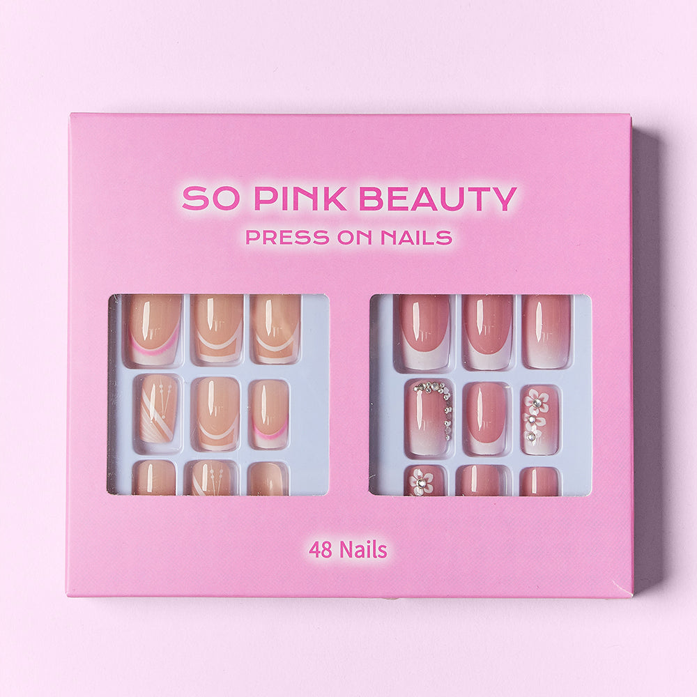 SO PINK BEAUTY Press On Nails 2 Packs - Stormyjay