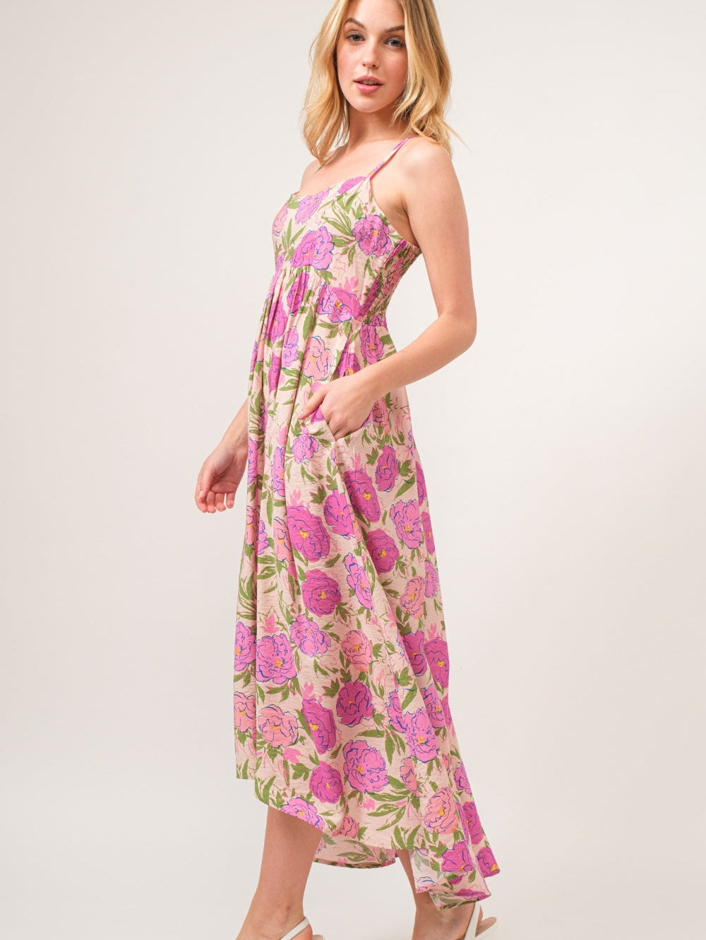 And The Why Floral High-Low Hem Cami Dress - Stormyjay