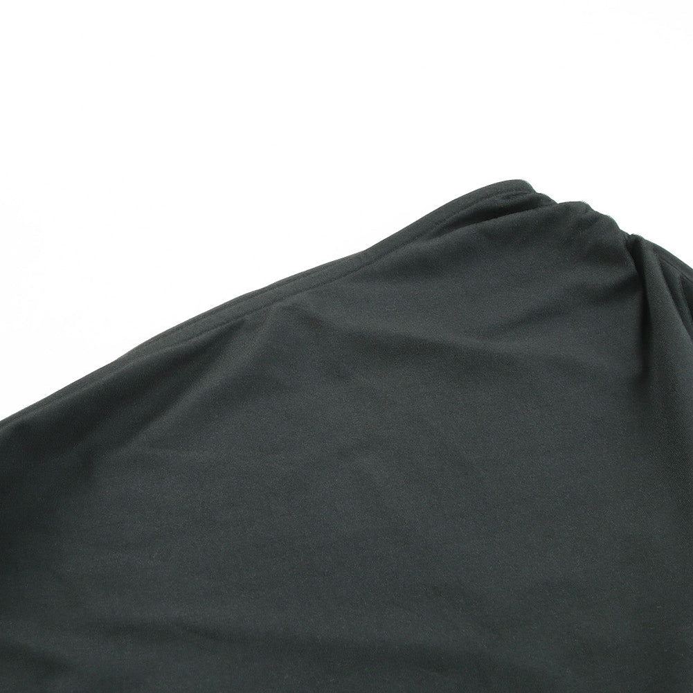 Black One-shoulder Short Sleeve Ruched Bodycon Dress - Stormyjay