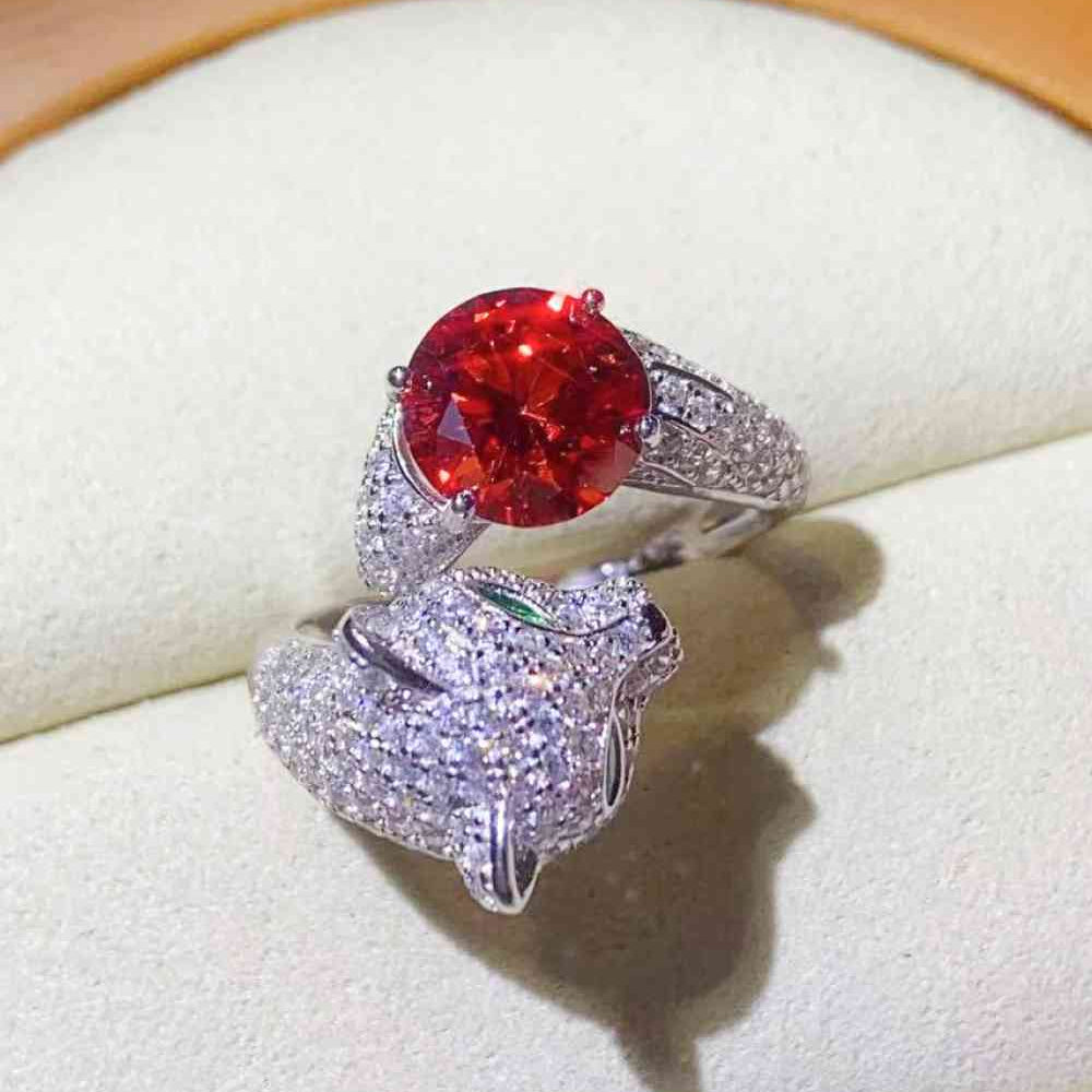 2 Carat Moissanite Adjustable Animal Ring