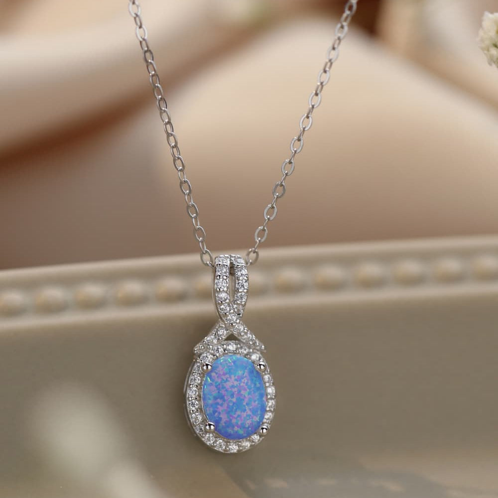 Feeling My Best Opal Pendant Necklace - Stormyjay