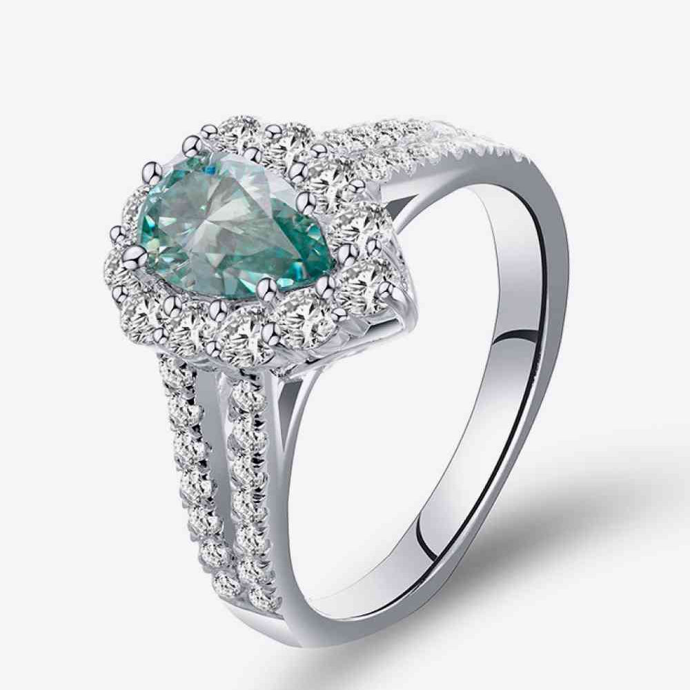 1 Carat Moissanite 925 Sterling Silver Ring - Stormyjay