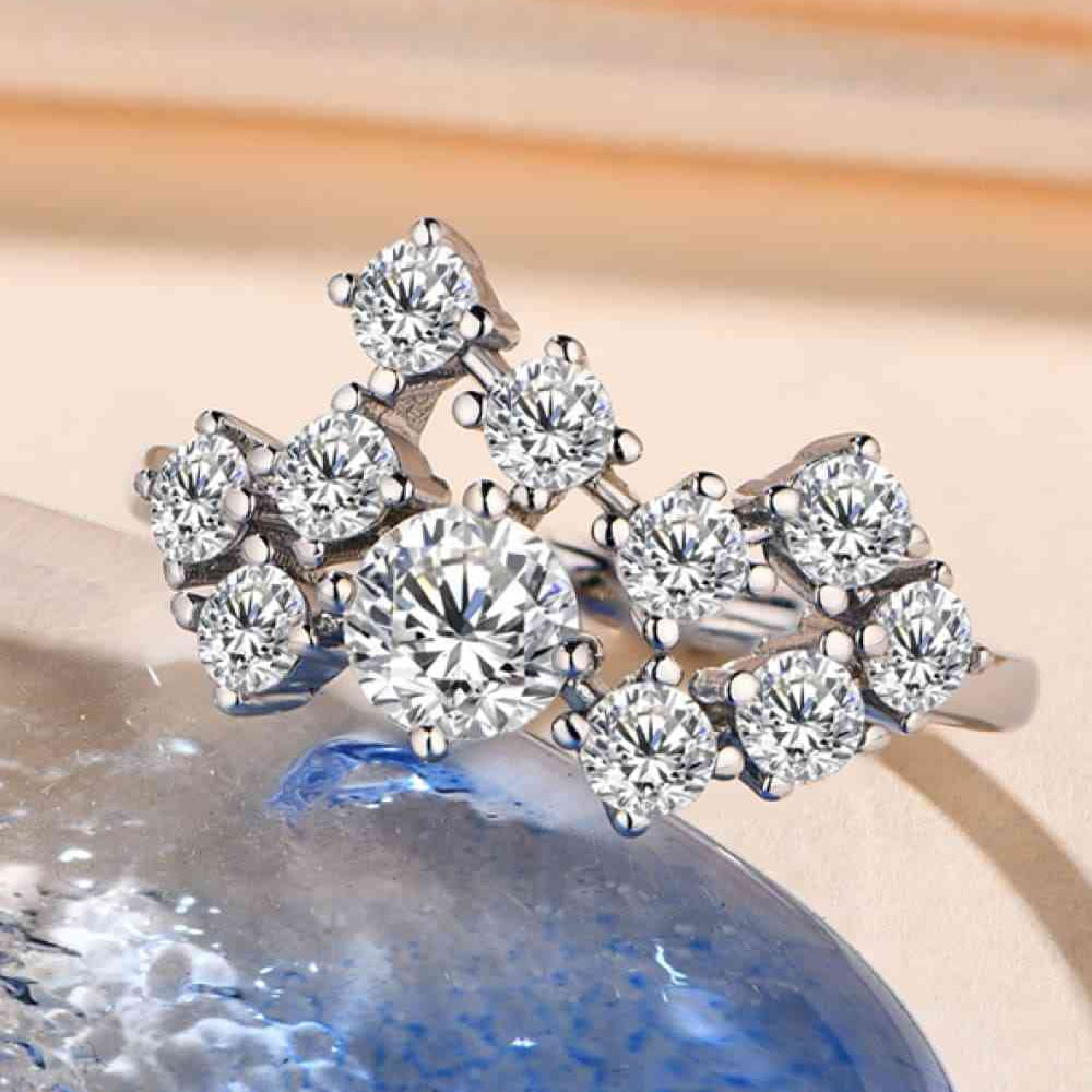 1.2 Carat Moissanite 925 Sterling Silver Ring - Stormyjay