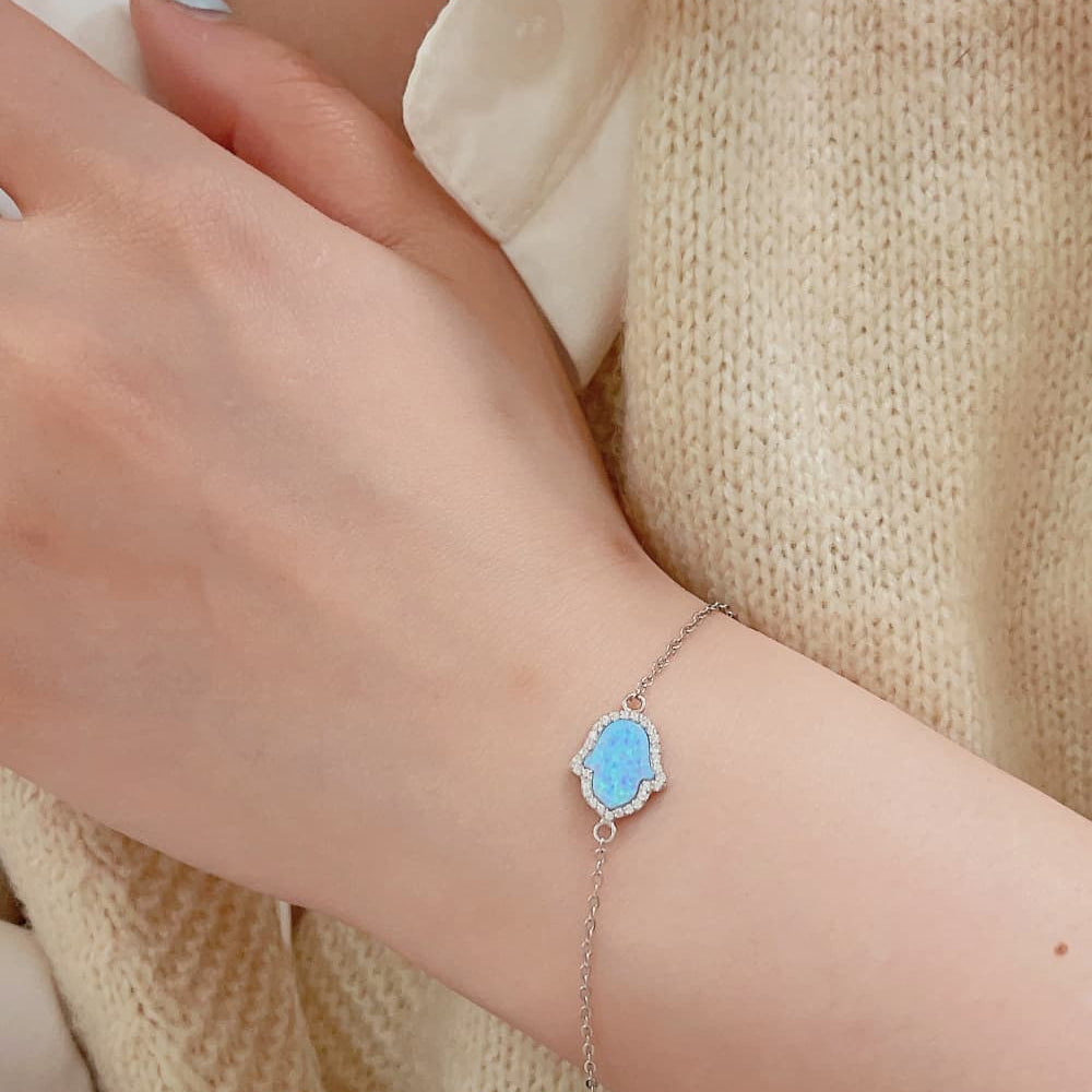 Opal 925 Sterling Silver Bracelet - Stormyjay