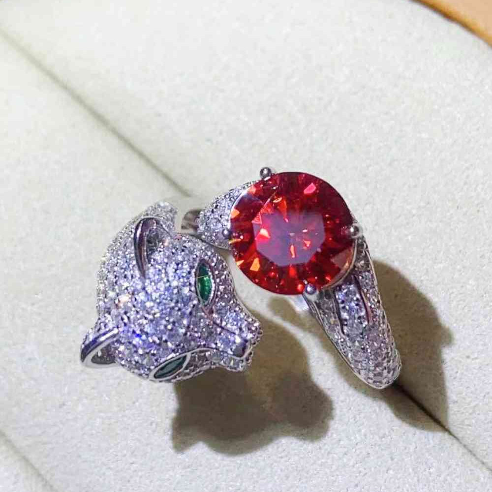 2 Carat Moissanite Adjustable Animal Ring