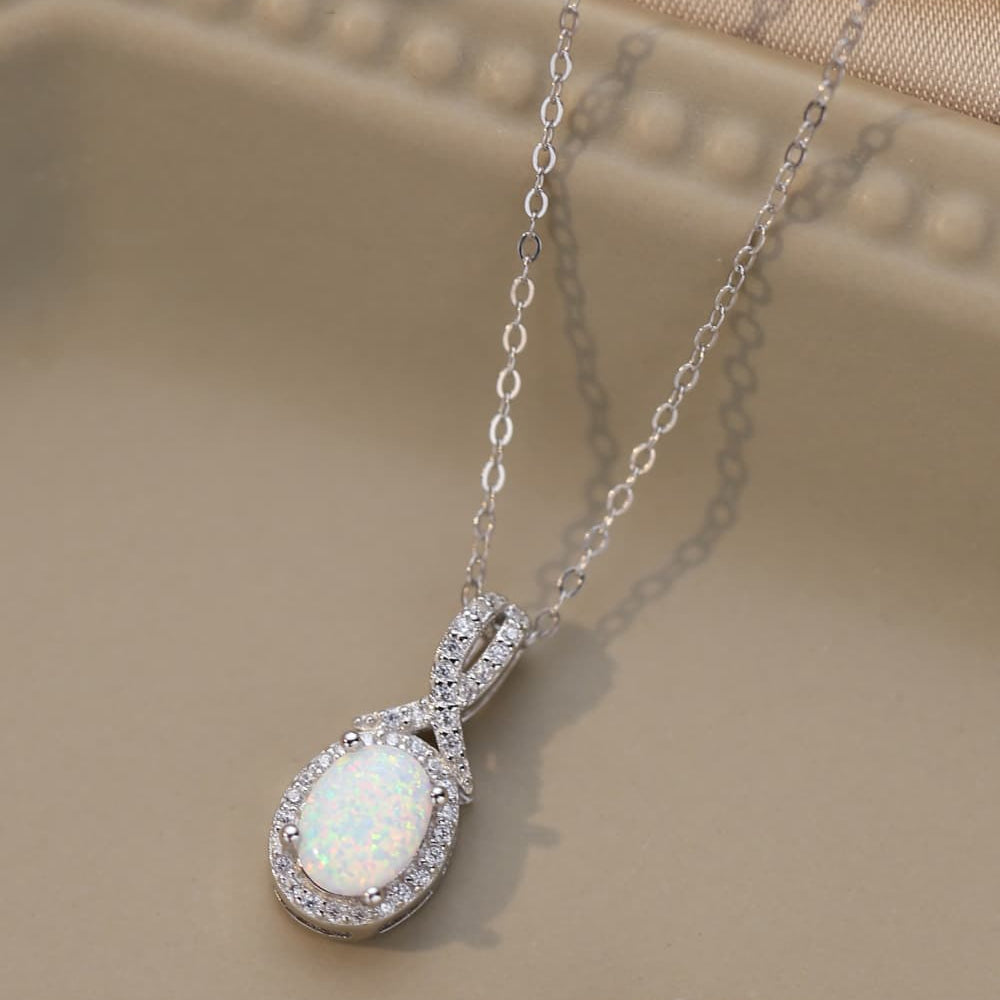 Feeling My Best Opal Pendant Necklace - Stormyjay