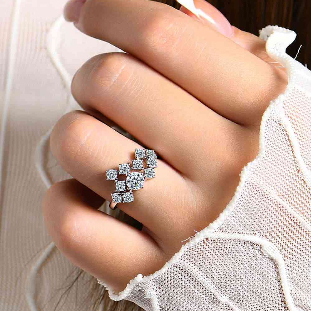 1.2 Carat Moissanite 925 Sterling Silver Ring - Stormyjay