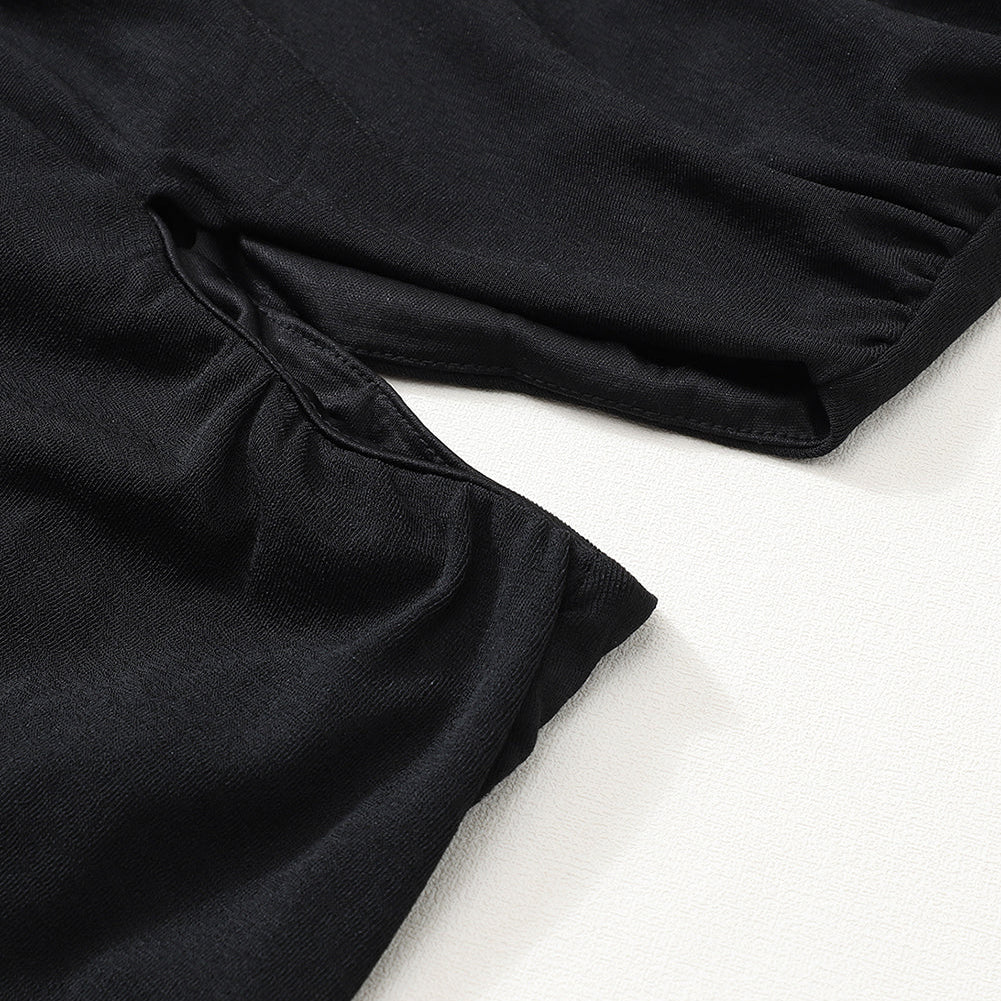 Black  Asymmetric One Shoulder Cutout Bodycon Dress - Stormyjay