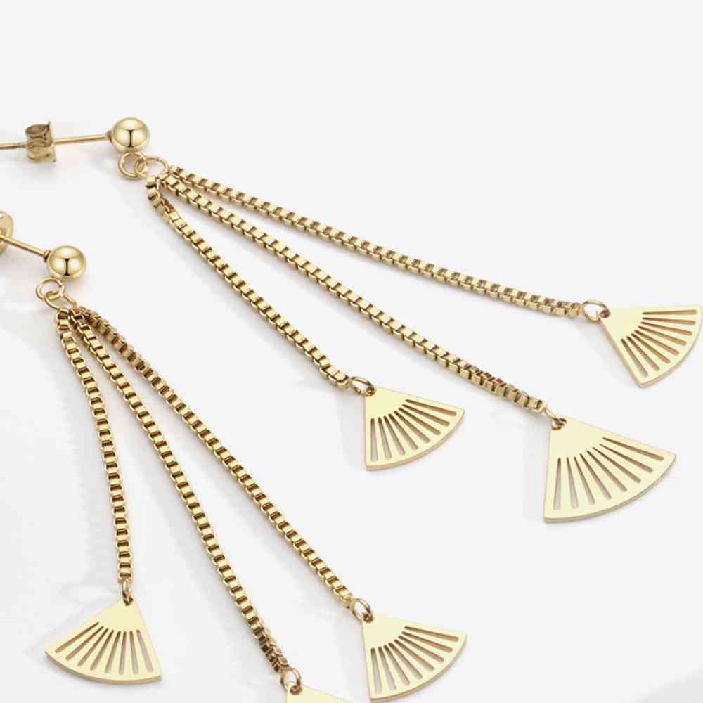 18K Gold Plated Stainless Steel Fringe Earrings
