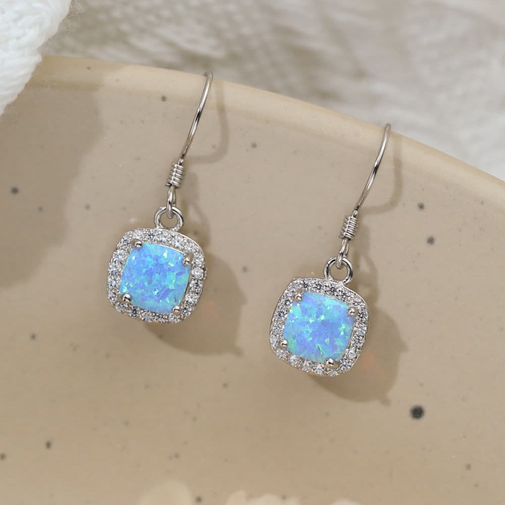 Opal Square Drop Earrings - Stormyjay