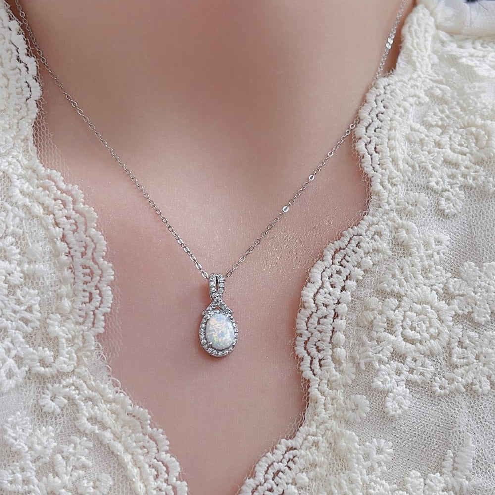 Feeling My Best Opal Pendant Necklace - Stormyjay