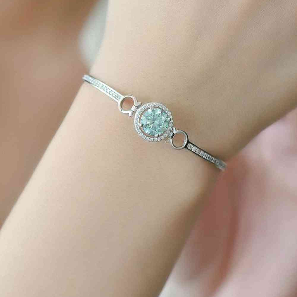 2 Carat Moissanite Platinum-Plated Bracelet