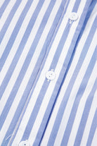 Pink Stripe Button Up Dolman Shirt - Stormyjay