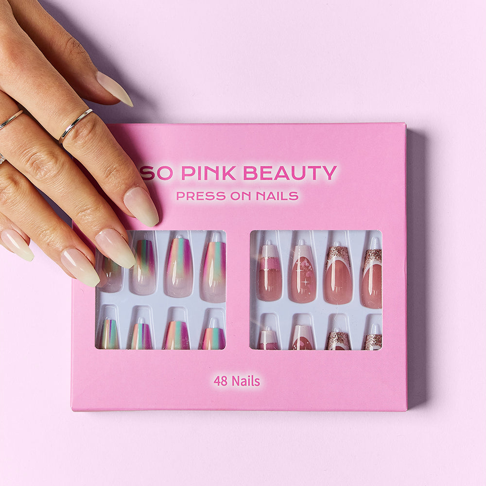 SO PINK BEAUTY Press On Nails 2 Packs - Stormyjay