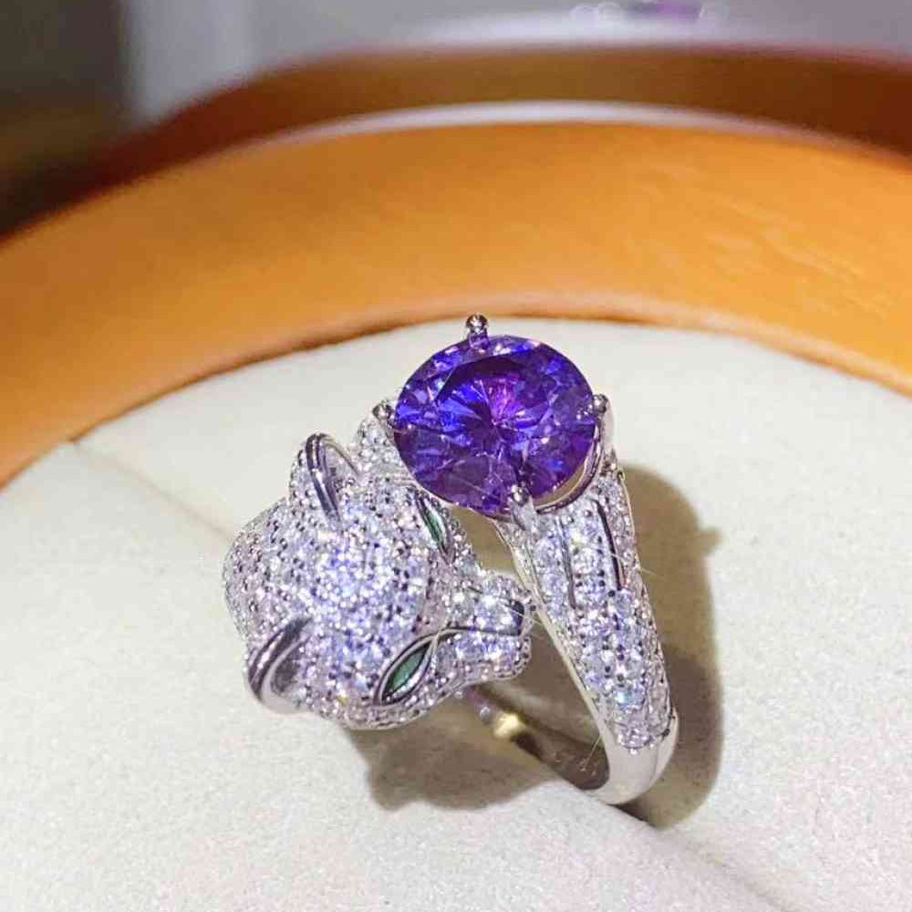 2 Carat Moissanite Adjustable Animal Bypass Ring