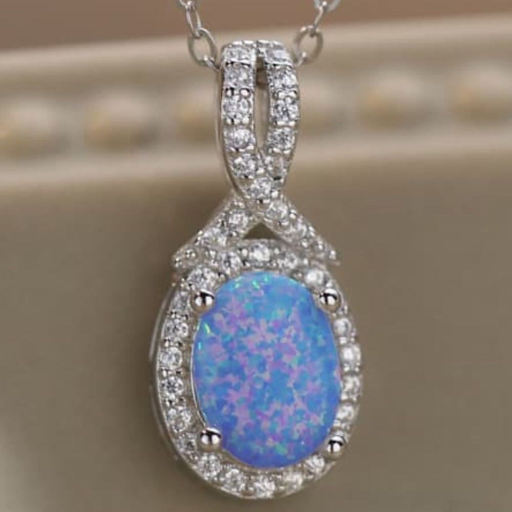 Feeling My Best Opal Pendant Necklace - Stormyjay