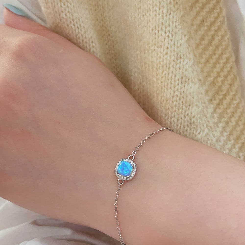 Opal Platinum-Plated Bracelet - Stormyjay