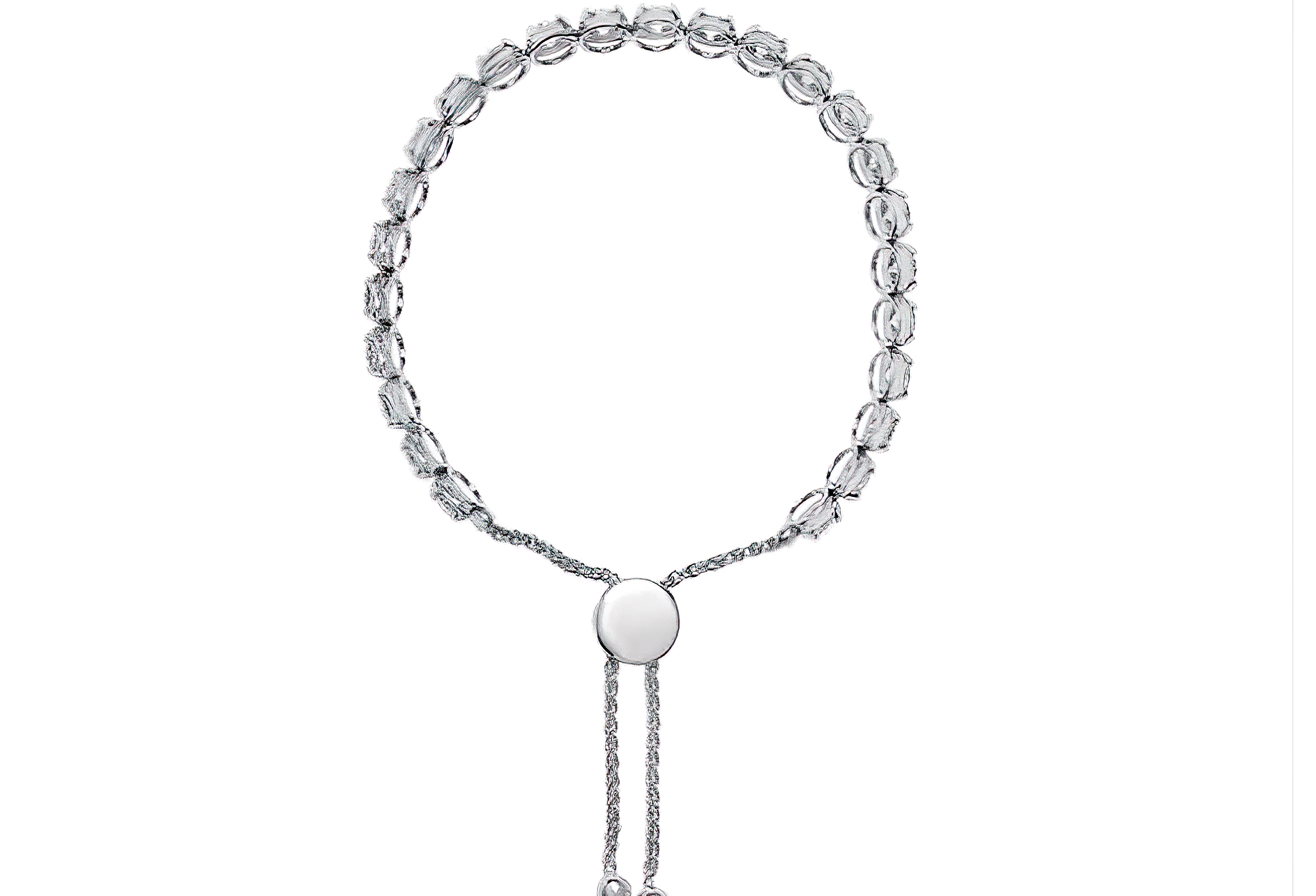 14K White Gold 6.00 Cttw Diamond 4”-10” Adjustable Bolo Tennis Bracelet (I-J Color, I1-I2 Clarity) - Stormyjay
