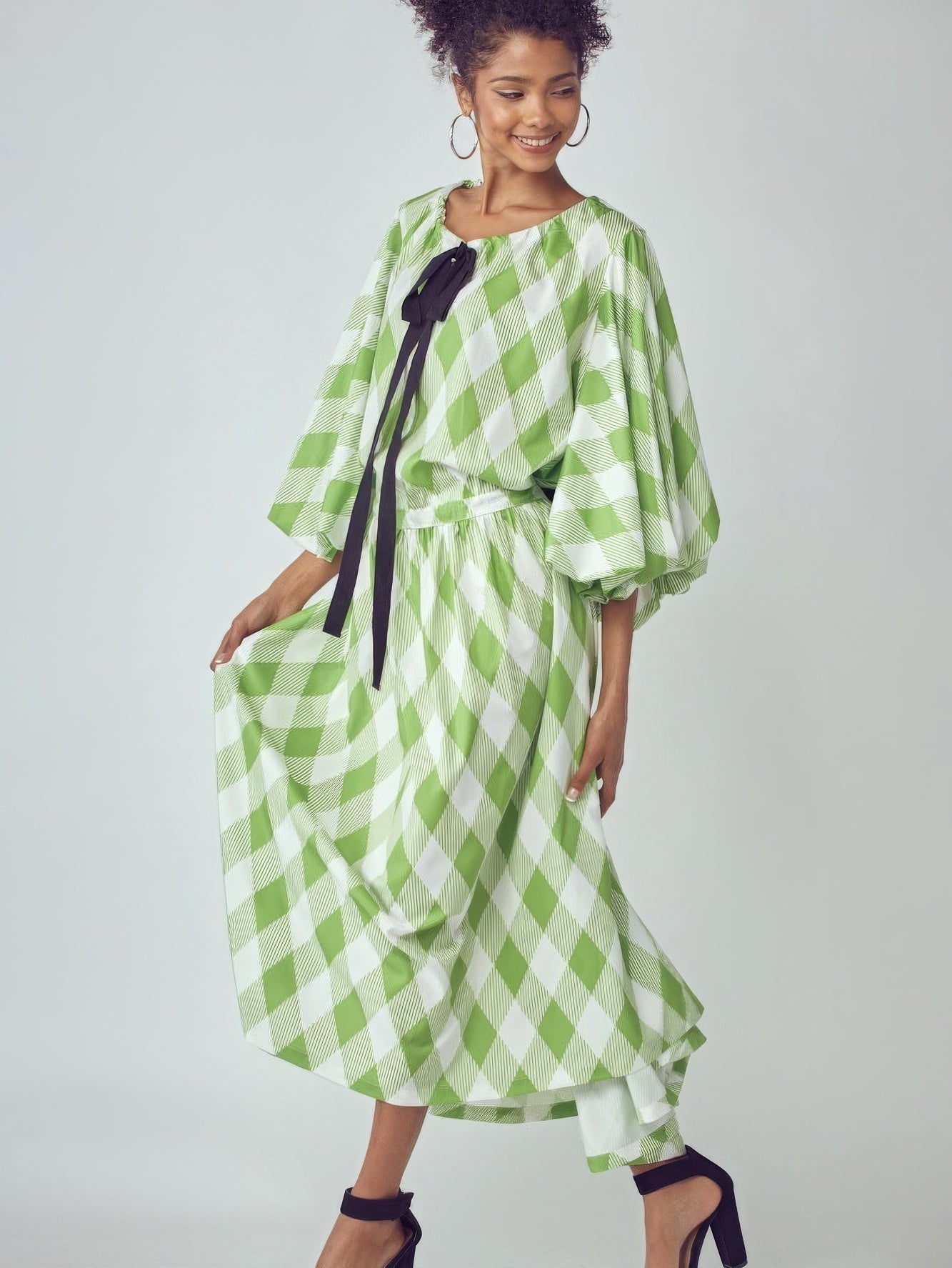 Balloon Sleeves Very Over Fit Pocketed Dress - Stormyjay