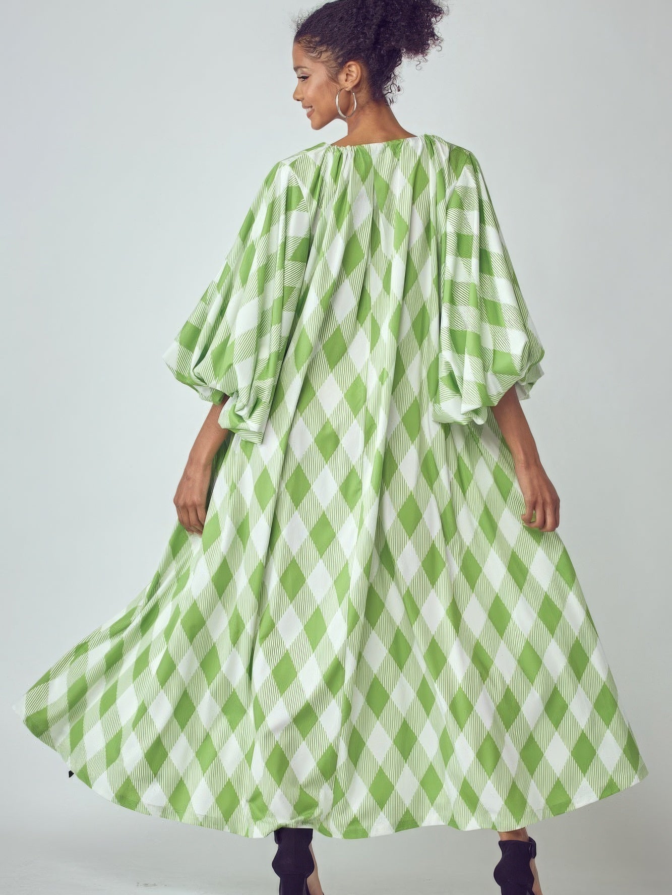Balloon Sleeves Very Over Fit Pocketed Dress - Stormyjay