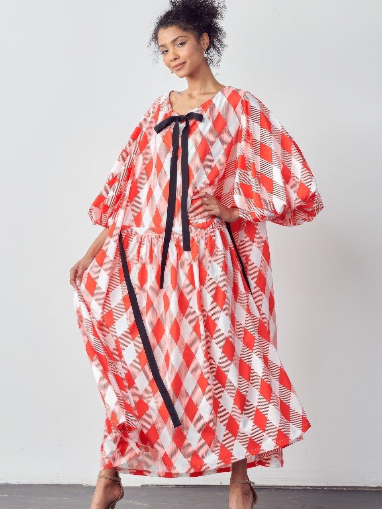 Balloon Sleeves Very Over Fit Pocketed Dress - Stormyjay