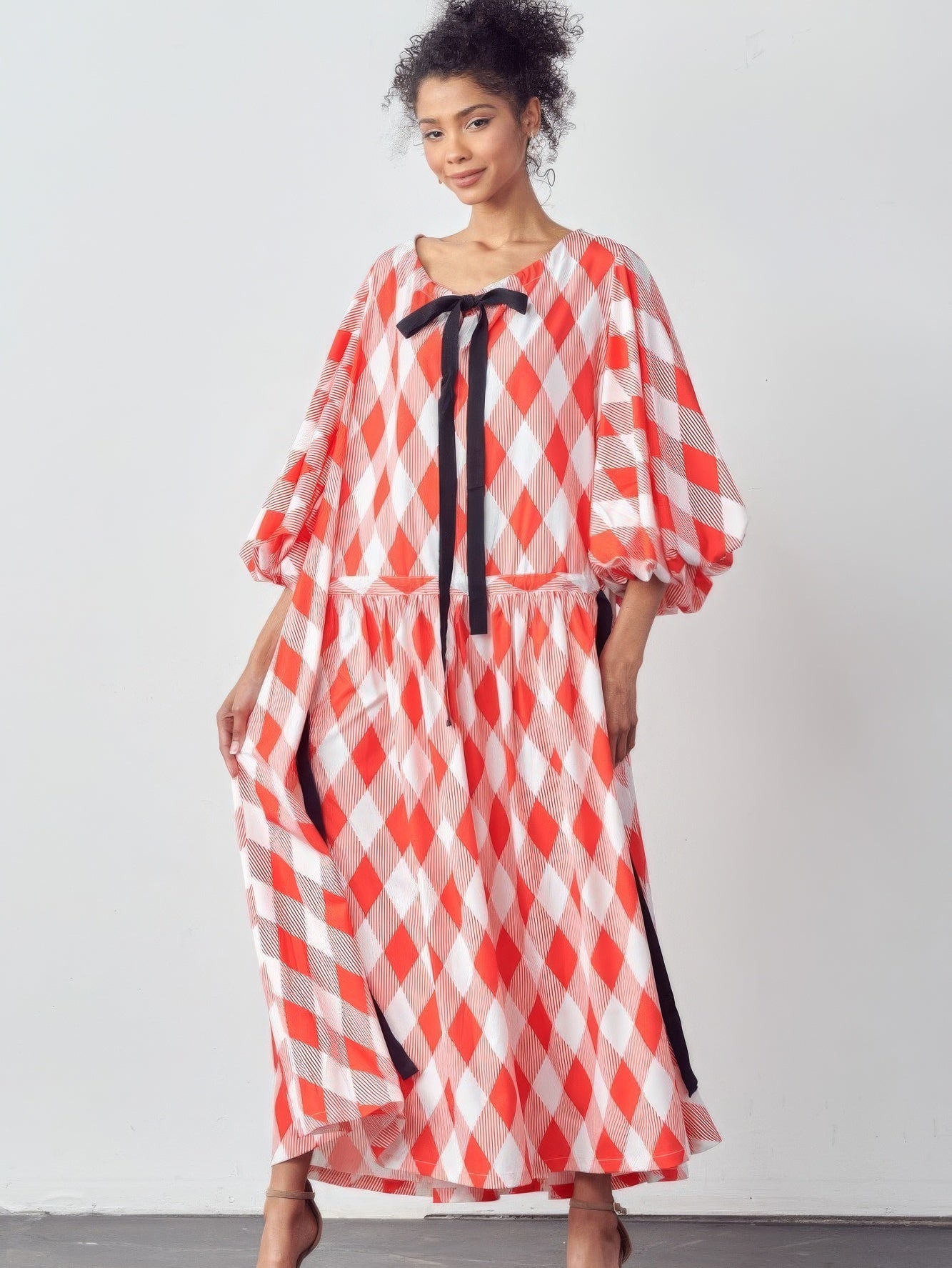 Balloon Sleeves Very Over Fit Pocketed Dress - Stormyjay