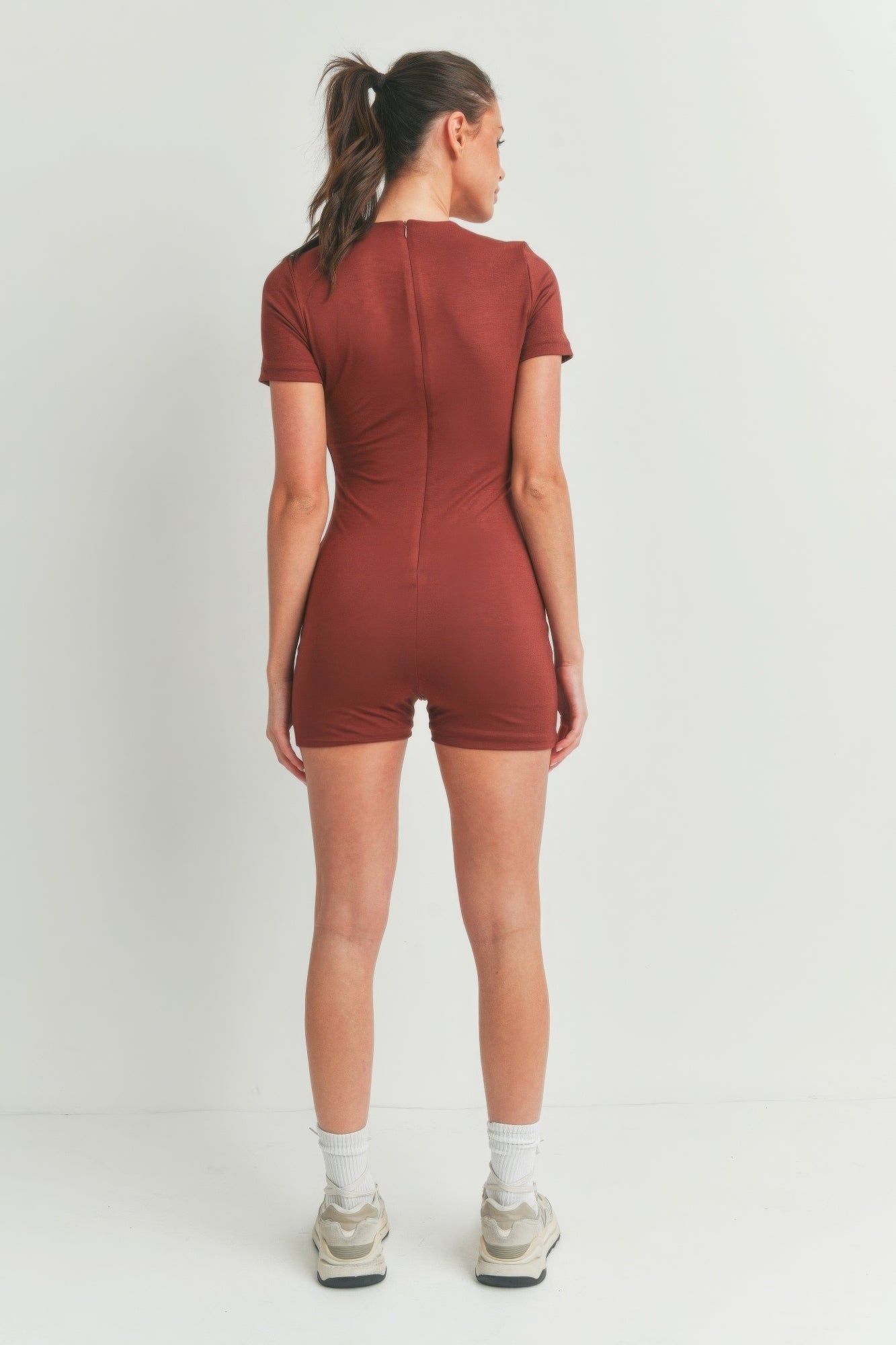 Solid Color Bodycon Jumpsuit - Stormyjay