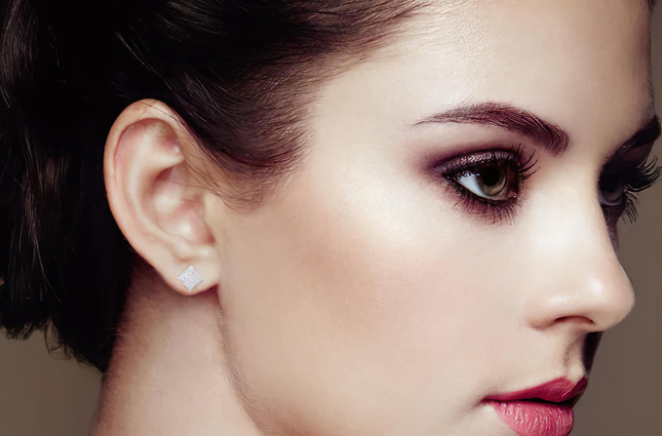 10K White Gold 2ct TDW Princess-Cut Composite Diamond Stud Earring (I-J ,I2-I3) - Stormyjay