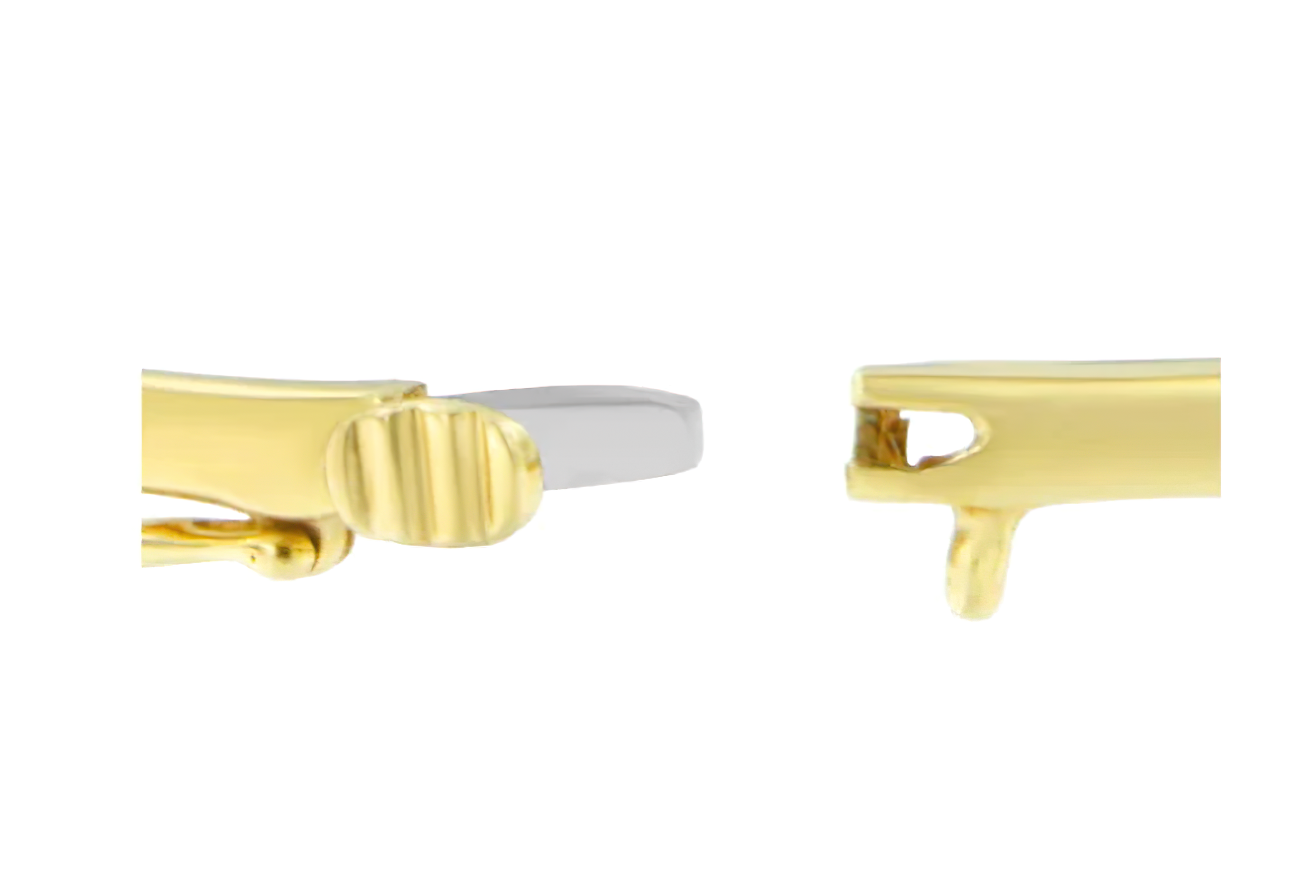 14K Yellow Gold 1/3 Cttw Round-Cut Diamond and 5MM Oval-Cut Blue Tanzanite Gemstone Bangle Bracelet (H-I Color, I1-I2 Clarity) - Size 7 Inches - Stormyjay