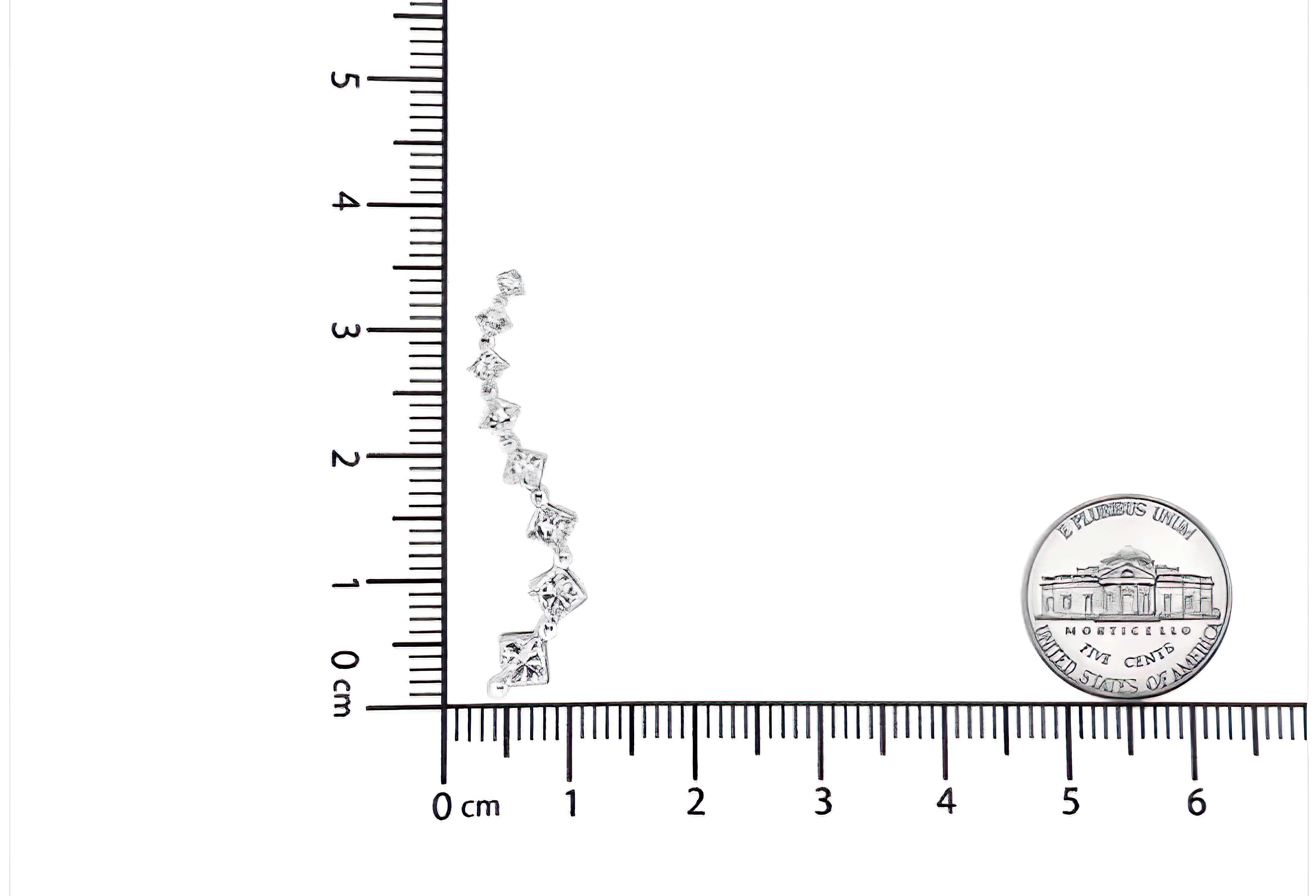 14K White Gold 2.00 Cttw Princess-cut and Baguette-Cut Diamond Journey 18" Pendant Necklace (H-I Color, SI2-I1 Clarity) - Stormyjay