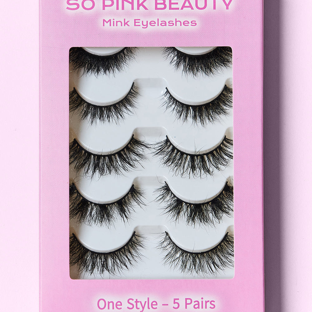SO PINK BEAUTY Mink Eyelashes 5 Pairs - Stormyjay