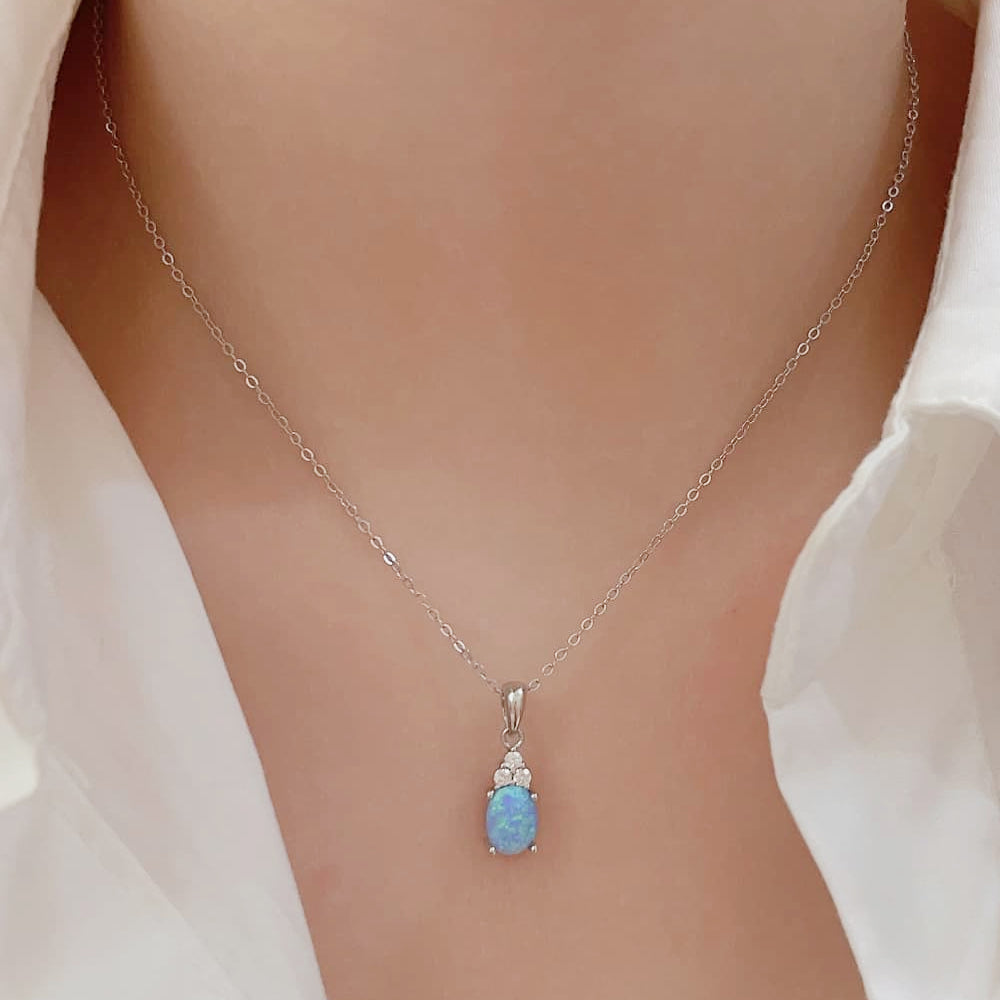 Find Your Center Opal Pendant Necklace - Stormyjay