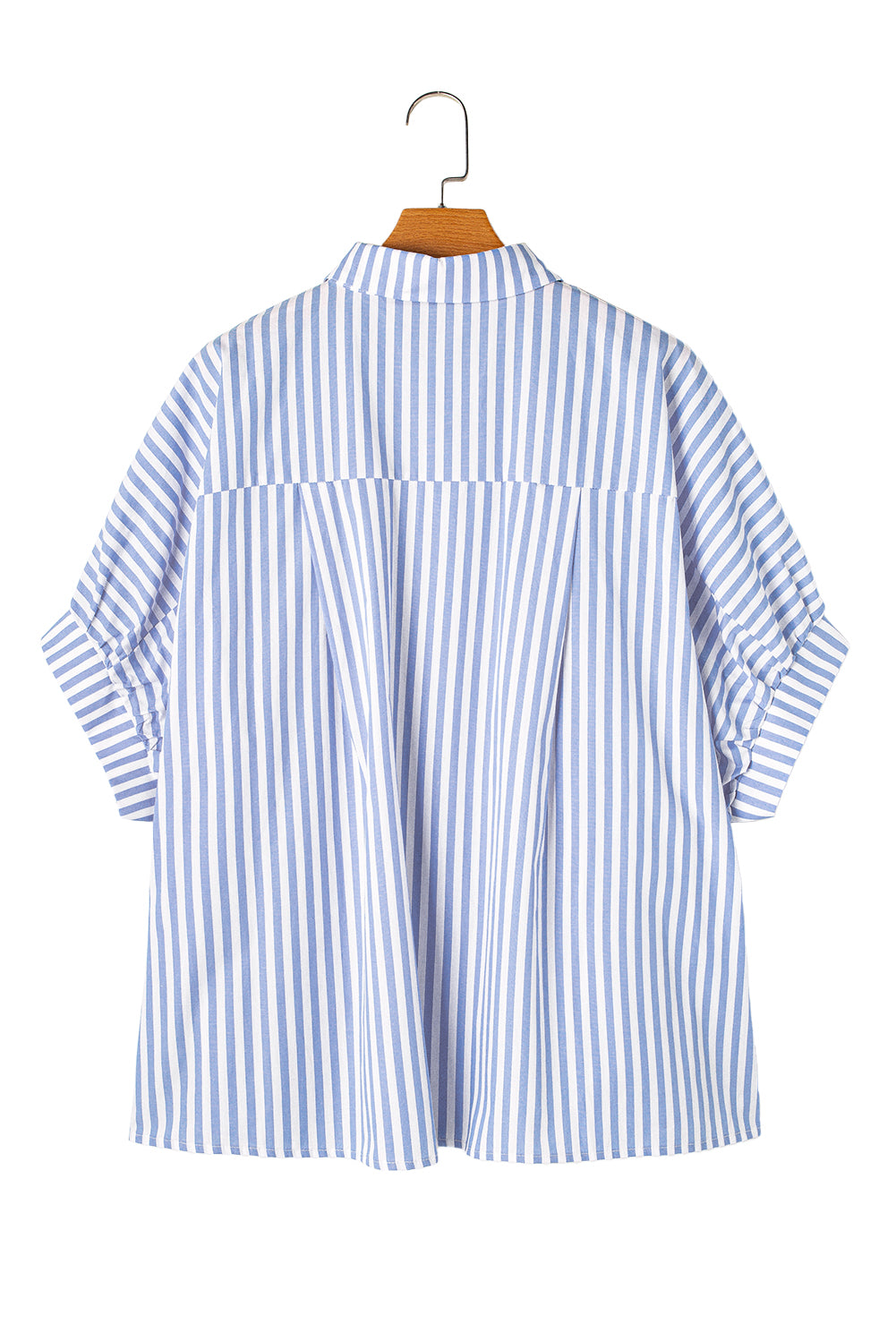 Pink Stripe Button Up Dolman Shirt - Stormyjay