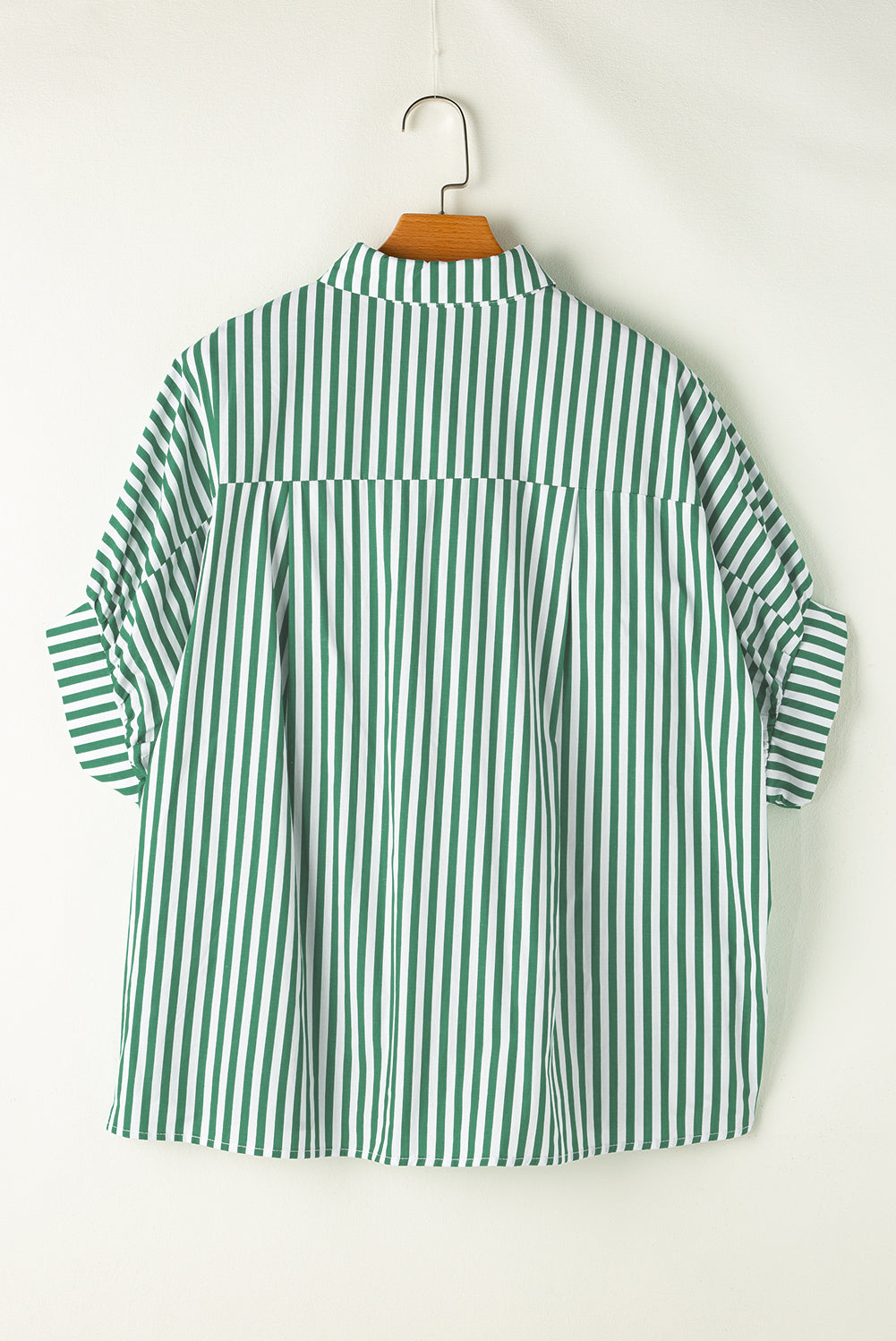 Pink Stripe Button Up Dolman Shirt - Stormyjay