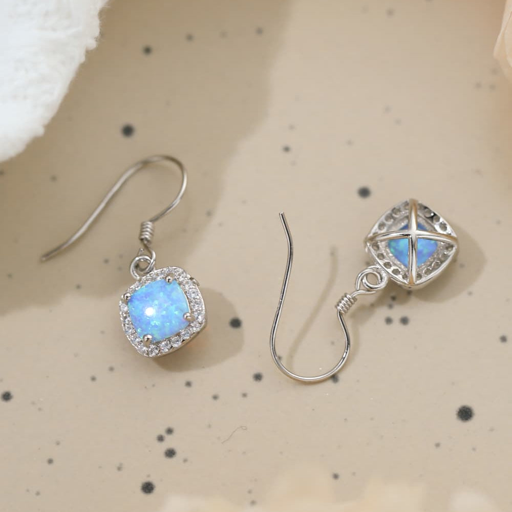 Opal Square Drop Earrings - Stormyjay