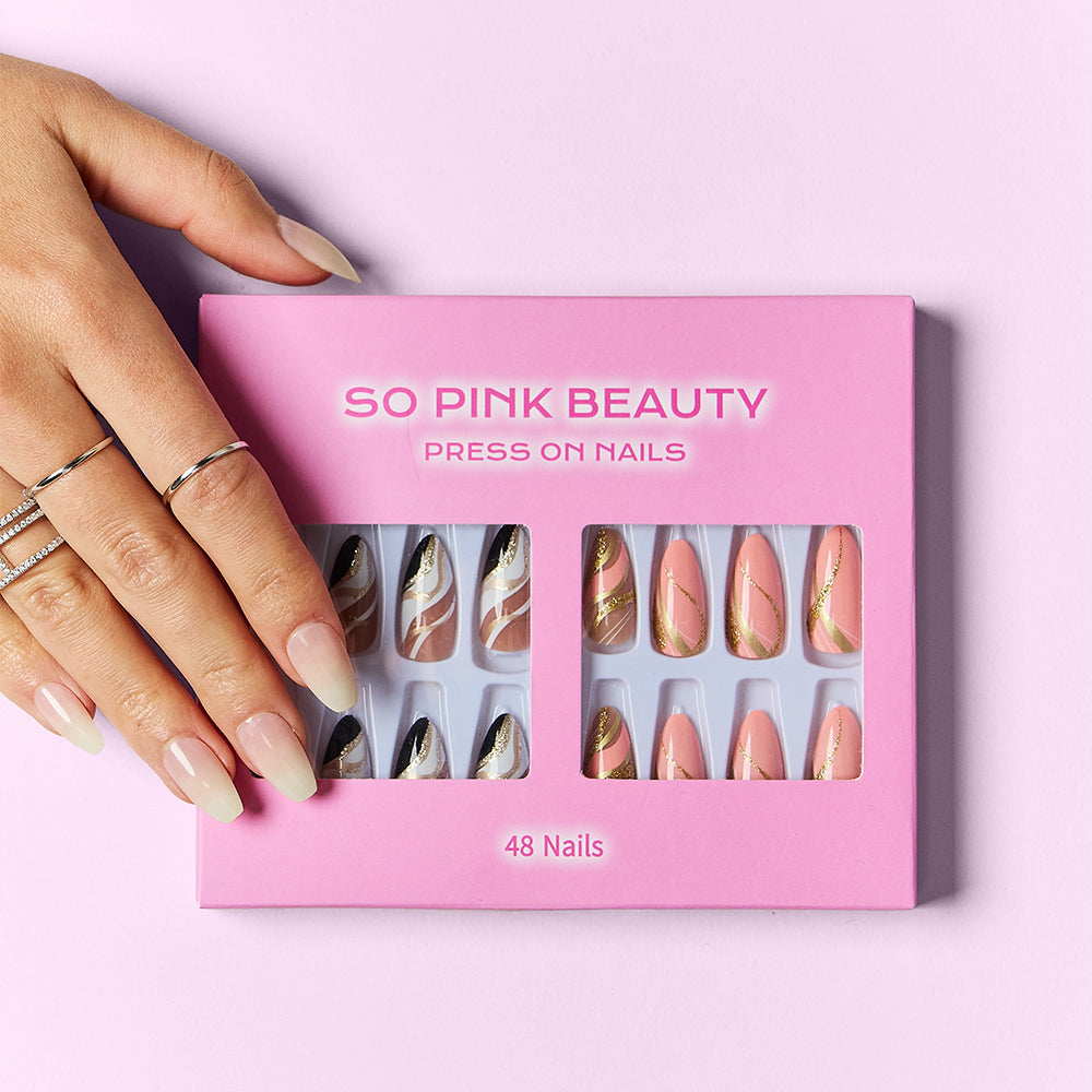 SO PINK BEAUTY Press On Nails 2 Packs - Stormyjay