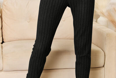 Basic Bae Full Size Notched Long Sleeve Top and Pants Set