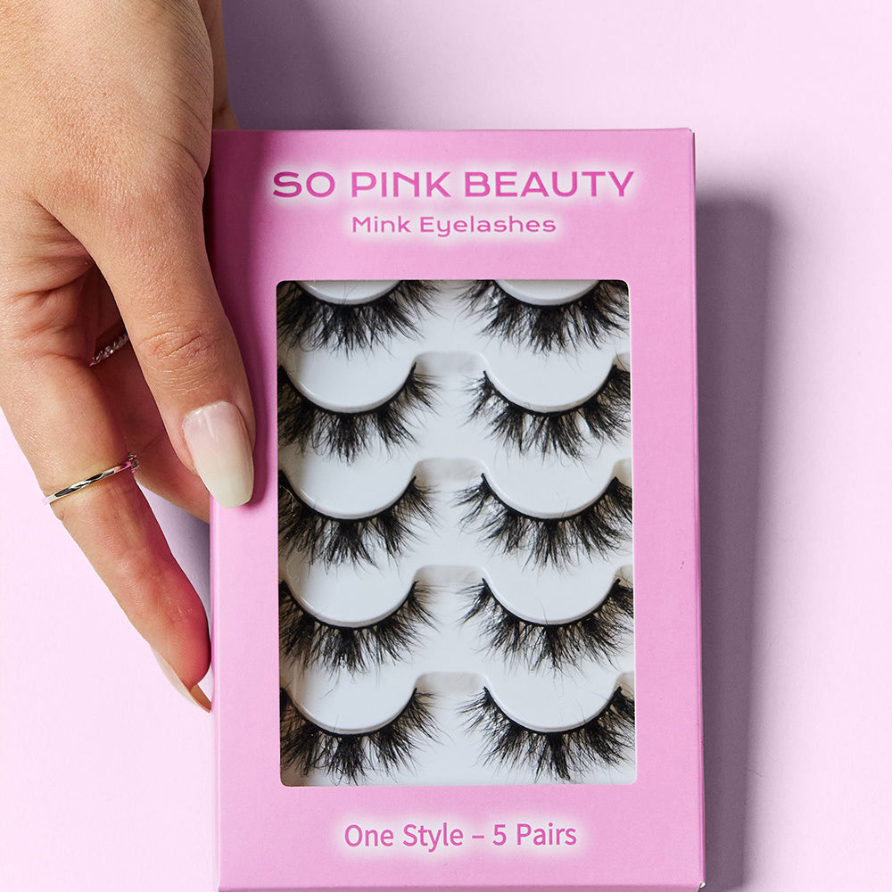 SO PINK BEAUTY Mink Eyelashes 5 Pairs - Stormyjay