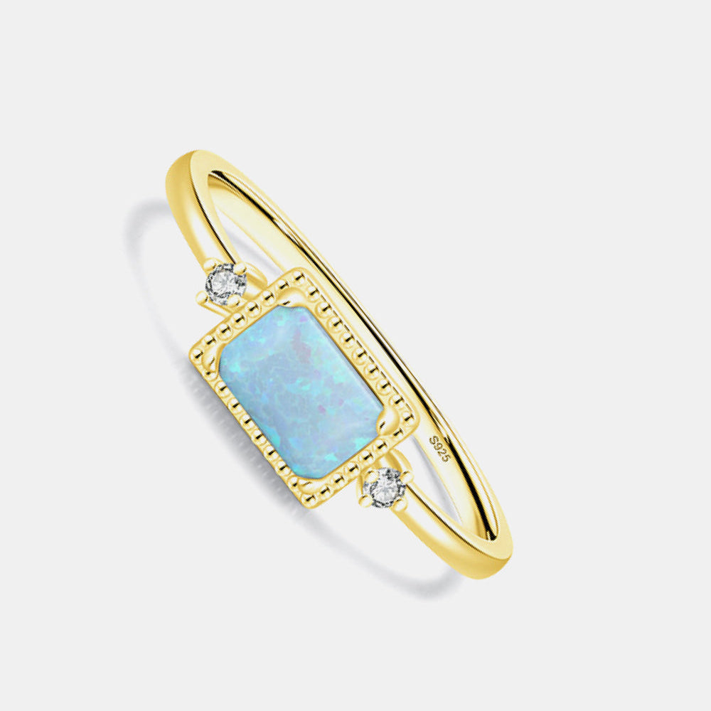 925 Sterling Silver Opal Ring - Stormyjay