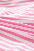 Pink Stripe Button Up Dolman Shirt - Stormyjay
