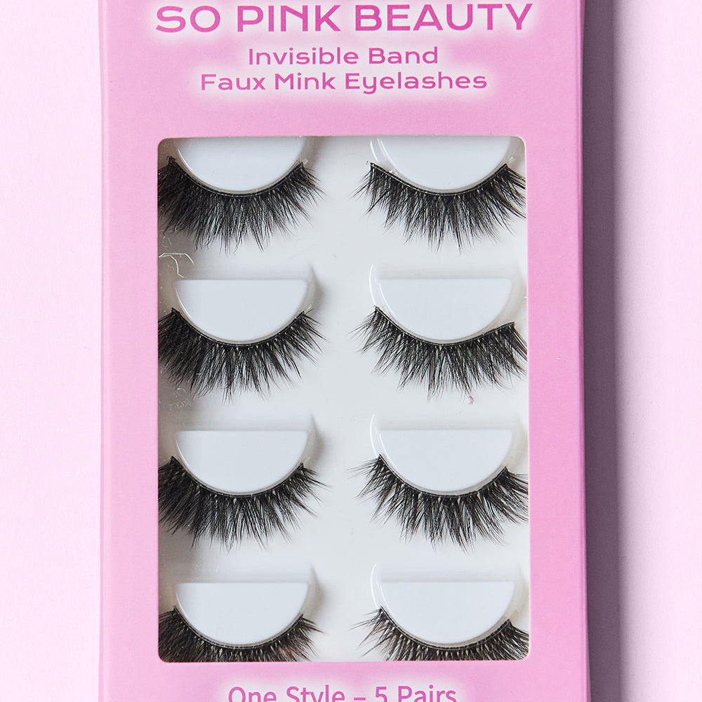 SO PINK BEAUTY Faux Mink Eyelashes 5 Pairs - Stormyjay